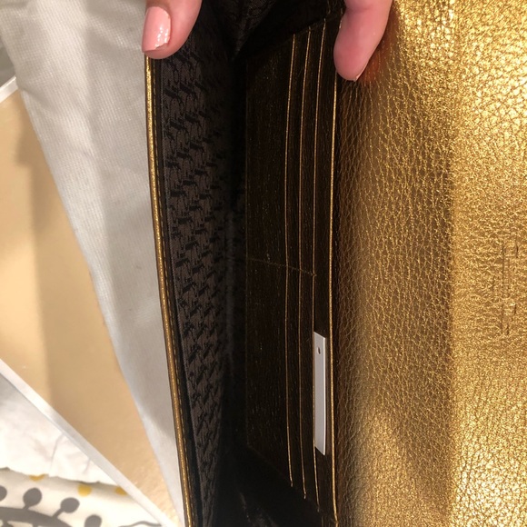 NWT!!! DIOR Gold Metallic Wristlet - Picture 8 of 8